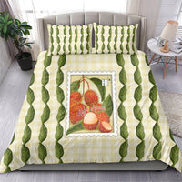 Aloha Hawaii Rambutan Palaka Motifs Bedding Set Hawaiian Fruit Stylized Stamp LT14 - Polynesian Pride