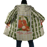 Aloha Hawaii Rambutan Palaka Motifs Cloak Hawaiian Fruit Stylized Stamp LT14 - Polynesian Pride