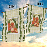 Aloha Hawaii Rambutan Palaka Motifs Garden Flag Hawaiian Fruit Stylized Stamp LT14 - Polynesian Pride