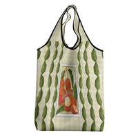 Aloha Hawaii Rambutan Palaka Motifs Grocery Bag Hawaiian Fruit Stylized Stamp LT14 - Polynesian Pride