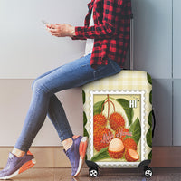 Aloha Hawaii Rambutan Palaka Motifs Luggage Cover Hawaiian Fruit Stylized Stamp LT14 - Polynesian Pride