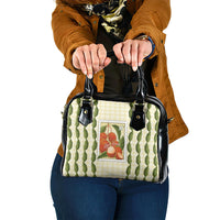 Aloha Hawaii Rambutan Palaka Motifs Shoulder Handbag Hawaiian Fruit Stylized Stamp LT14 One Size Yellow - Polynesian Pride