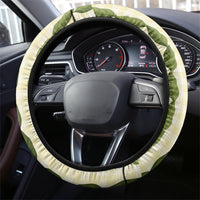 Aloha Hawaii Rambutan Palaka Motifs Steering Wheel Cover Hawaiian Fruit Stylized Stamp LT14 - Polynesian Pride