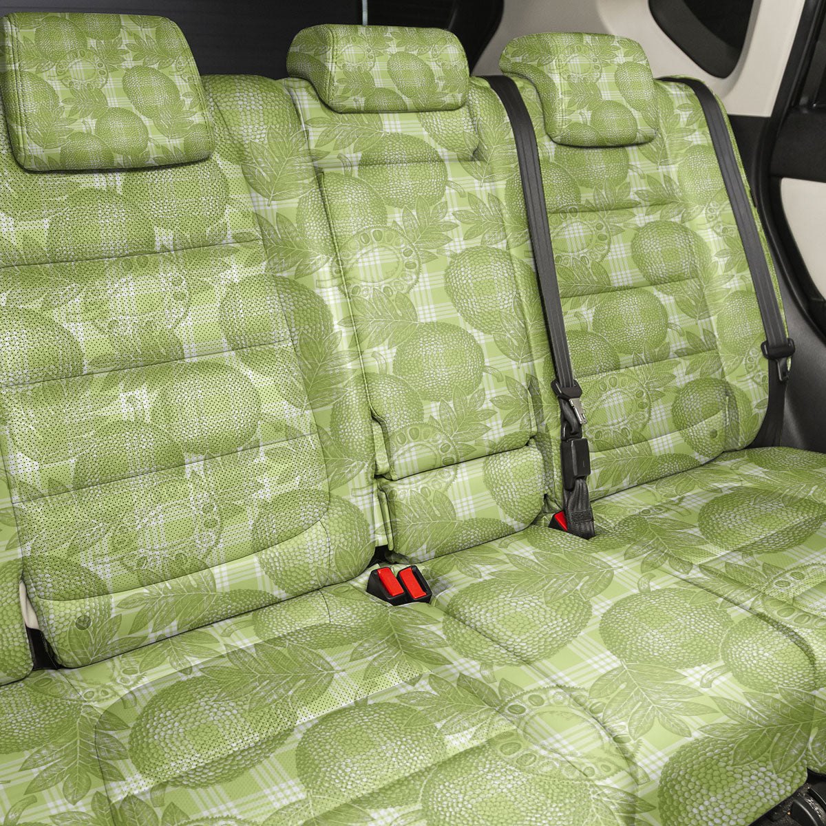 Omaomao Hawaii Breadfruit Palaka Motifs Back Car Seat Cover LT14 - Polynesian Pride