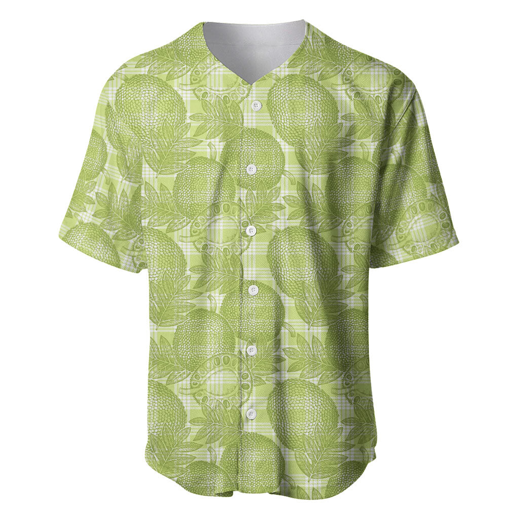 Omaomao Hawaii Breadfruit Palaka Motifs Baseball Jersey LT14 Green - Polynesian Pride