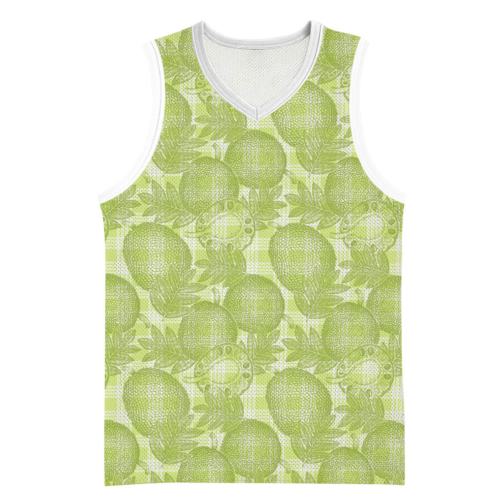 Omaomao Hawaii Breadfruit Palaka Motifs Basketball Jersey LT14 Unisex Green - Polynesian Pride