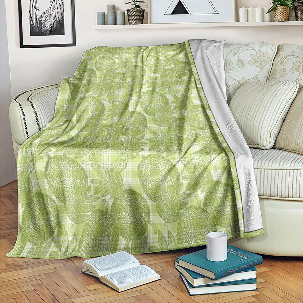 Omaomao Hawaii Breadfruit Palaka Motifs Blanket LT14 Green - Polynesian Pride