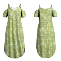 Omaomao Hawaii Breadfruit Palaka Motifs Couples Matching Summer Maxi Dress and Hawaiian Shirt LT14 - Polynesian Pride