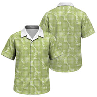 Omaomao Hawaii Breadfruit Palaka Motifs Family Matching Mermaid Dress and Hawaiian Shirt LT14 Son's Shirt Green - Polynesian Pride