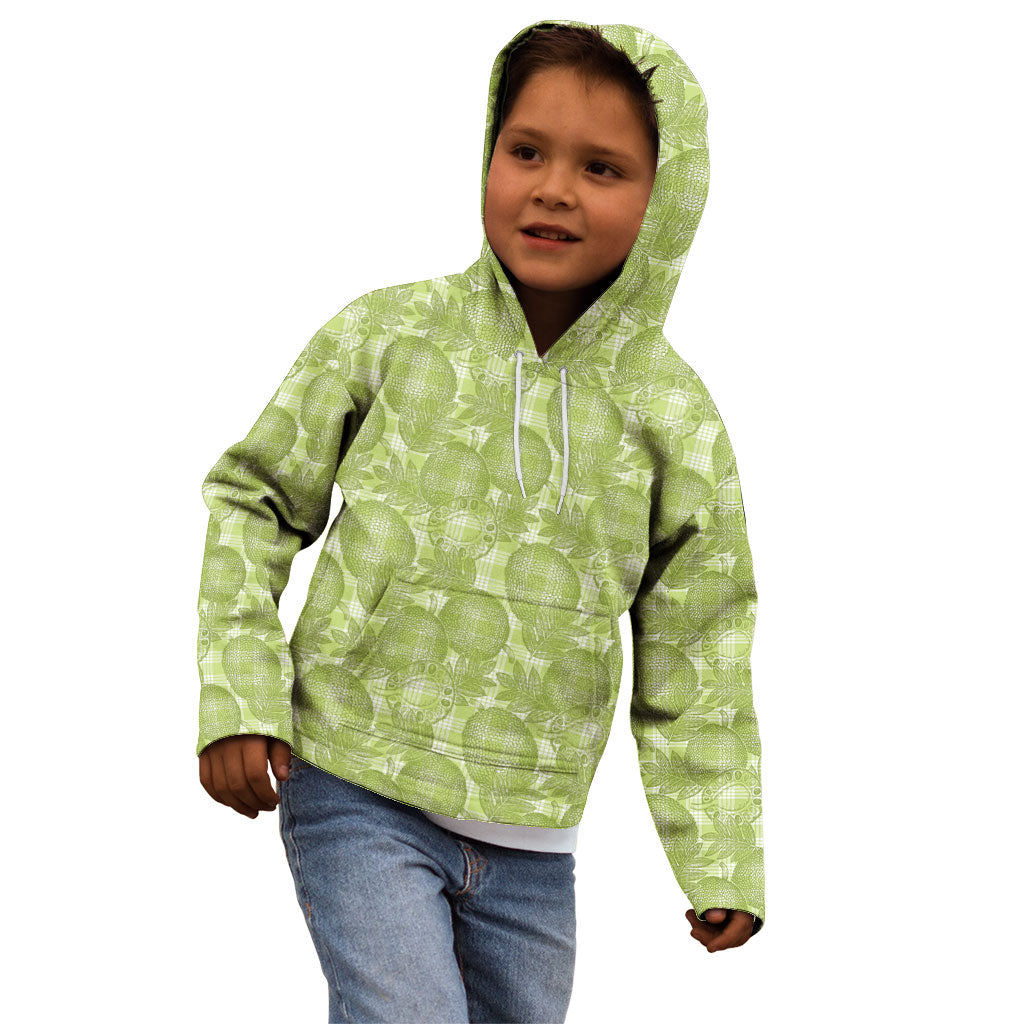 Omaomao Hawaii Breadfruit Palaka Motifs Kid Hoodie LT14 - Polynesian Pride