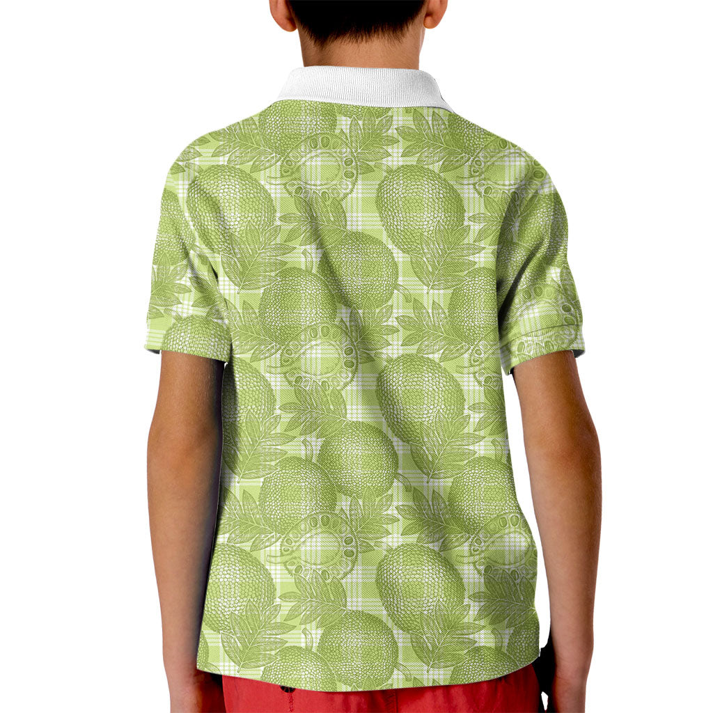 Omaomao Hawaii Breadfruit Palaka Motifs Kid Polo Shirt LT14 - Polynesian Pride