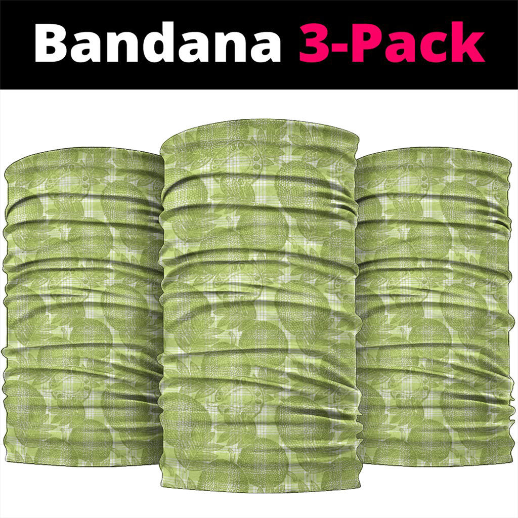 Omaomao Hawaii Breadfruit Palaka Motifs Neck Gaiter LT14 package One Size: 25*50cm Green - Polynesian Pride