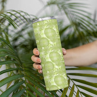 Omaomao Hawaii Breadfruit Palaka Motifs Skinny Tumbler LT14 - Polynesian Pride