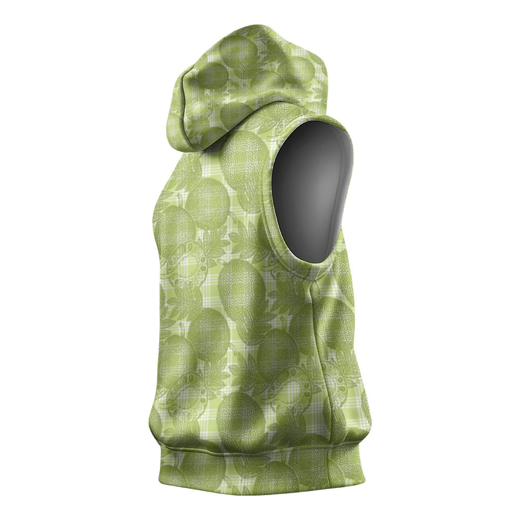 Omaomao Hawaii Breadfruit Palaka Motifs Sleeveless Hoodie LT14 - Polynesian Pride