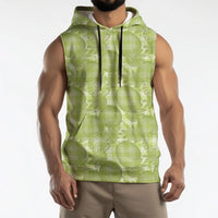 Omaomao Hawaii Breadfruit Palaka Motifs Sleeveless Hoodie LT14 - Polynesian Pride