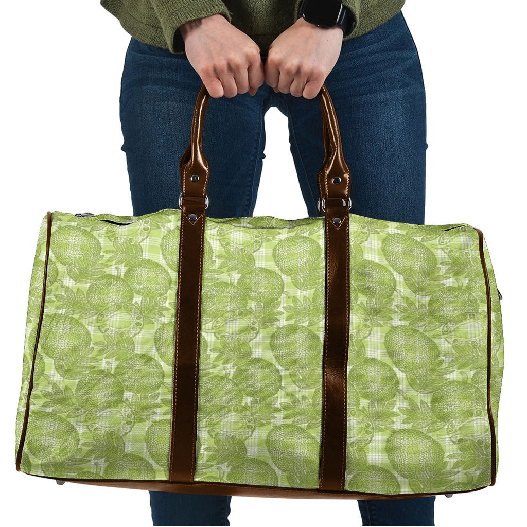 Omaomao Hawaii Breadfruit Palaka Motifs Travel Bag LT14 Green - Polynesian Pride