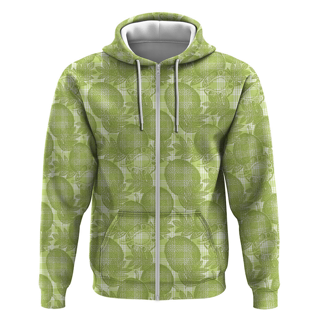 Omaomao Hawaii Breadfruit Palaka Motifs Zip Hoodie LT14 Zip Hoodie Green - Polynesian Pride
