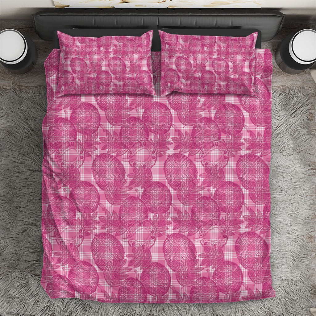 Alaka Hawaii Breadfruit Palaka Motifs Bedding Set LT14 Pink - Polynesian Pride