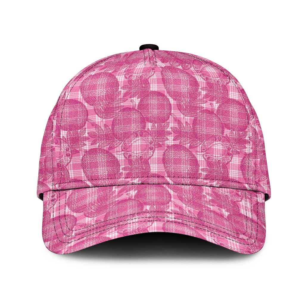 Alaka Hawaii Breadfruit Palaka Motifs Classic Cap LT14 Universal Fit Pink - Polynesian Pride