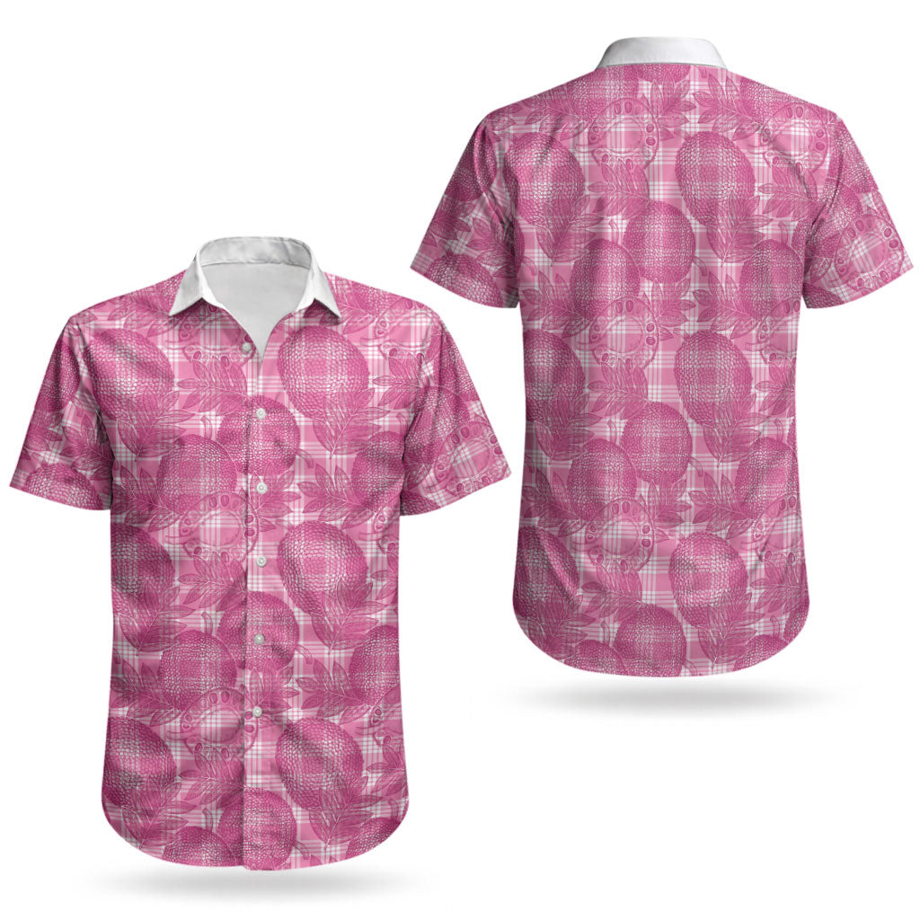 Alaka Hawaii Breadfruit Palaka Motifs Couples Matching Long Sleeve Bodycon Dress and Hawaiian Shirt LT14 - Polynesian Pride