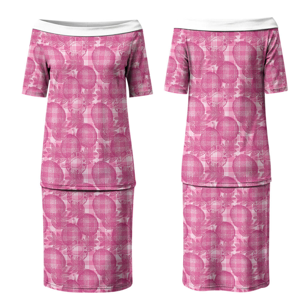 Alaka Hawaii Breadfruit Palaka Motifs Couples Matching Puletasi and Hawaiian Shirt LT14 - Polynesian Pride