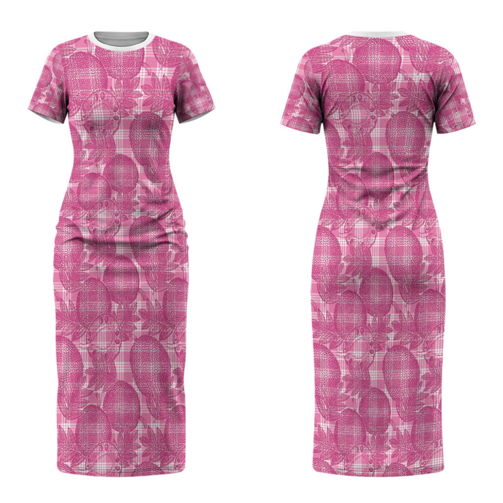 Alaka Hawaii Breadfruit Palaka Motifs Couples Matching Short Sleeve Bodycon Dress and Long Sleeve Button Shirt LT14 - Polynesian Pride