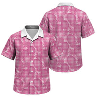 Alaka Hawaii Breadfruit Palaka Motifs Family Matching Off The Shoulder Long Sleeve Dress and Hawaiian Shirt LT14 Son's Shirt Pink - Polynesian Pride