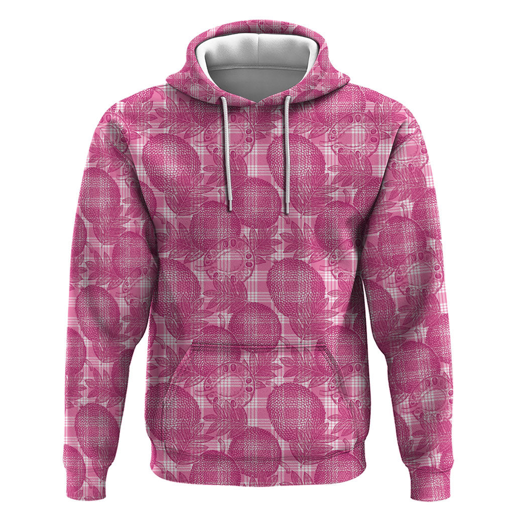 Alaka Hawaii Breadfruit Palaka Motifs Hoodie LT14 Pullover Hoodie Pink - Polynesian Pride