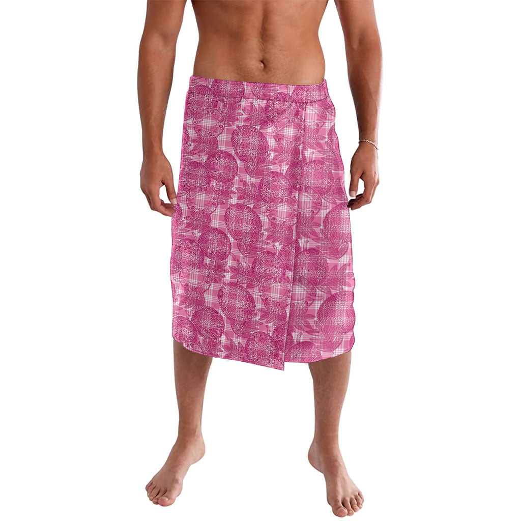 Alaka Hawaii Breadfruit Palaka Motifs Lavalava LT14 Pink - Polynesian Pride