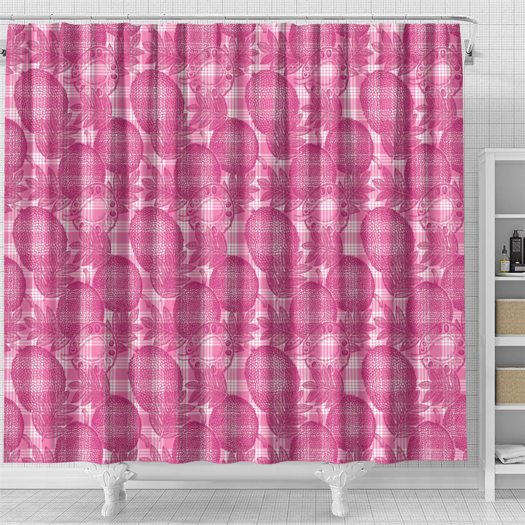 Alaka Hawaii Breadfruit Palaka Motifs Shower Curtain LT14 - Polynesian Pride