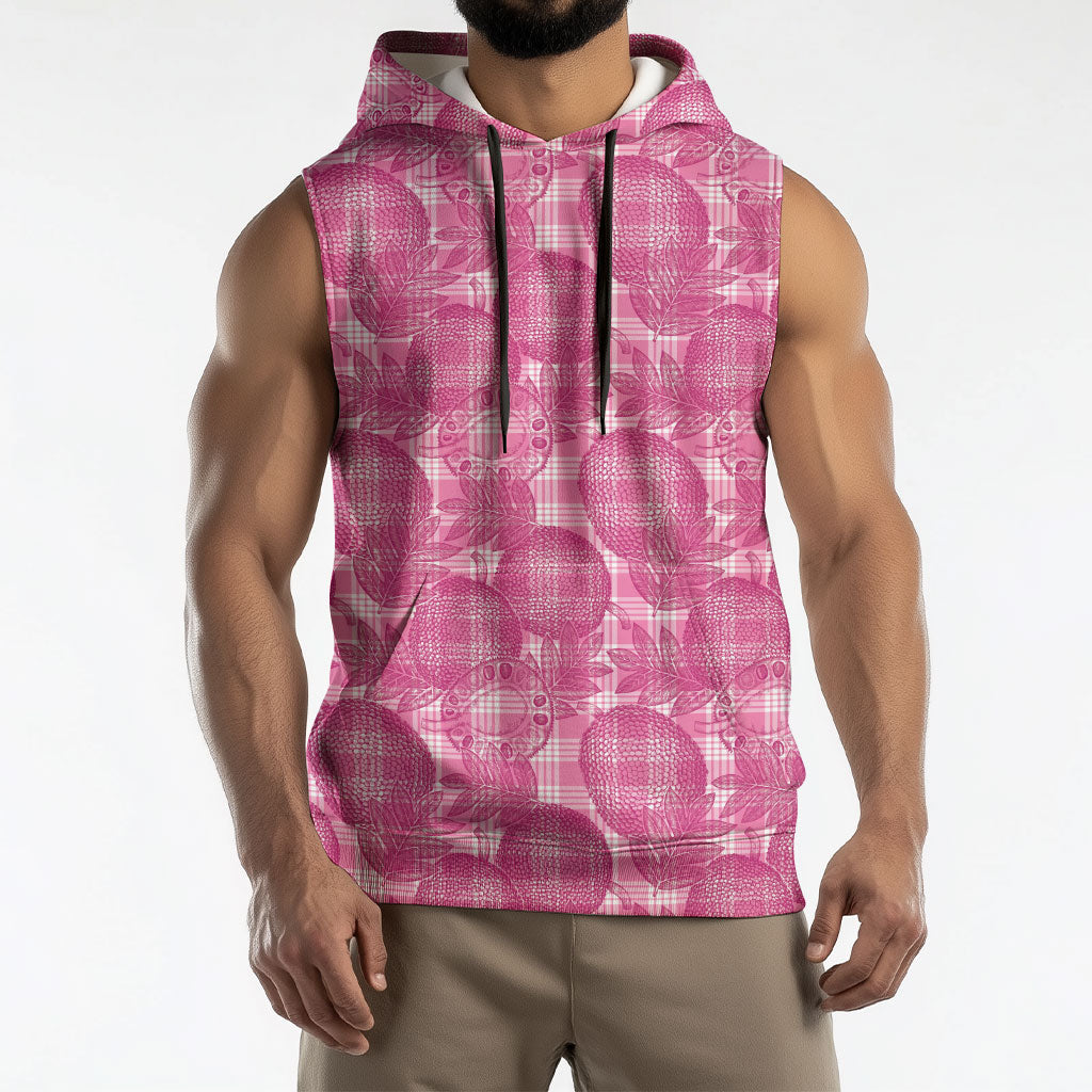 Alaka Hawaii Breadfruit Palaka Motifs Sleeveless Hoodie LT14 - Polynesian Pride