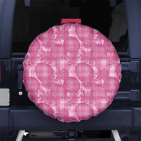 Alaka Hawaii Breadfruit Palaka Motifs Spare Tire Cover LT14 No hole Pink - Polynesian Pride