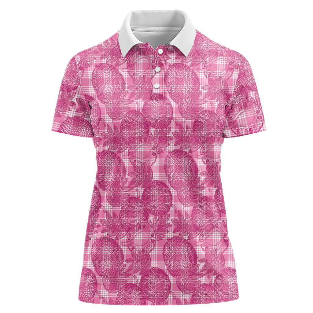 Alaka Hawaii Breadfruit Palaka Motifs Women Polo Shirt