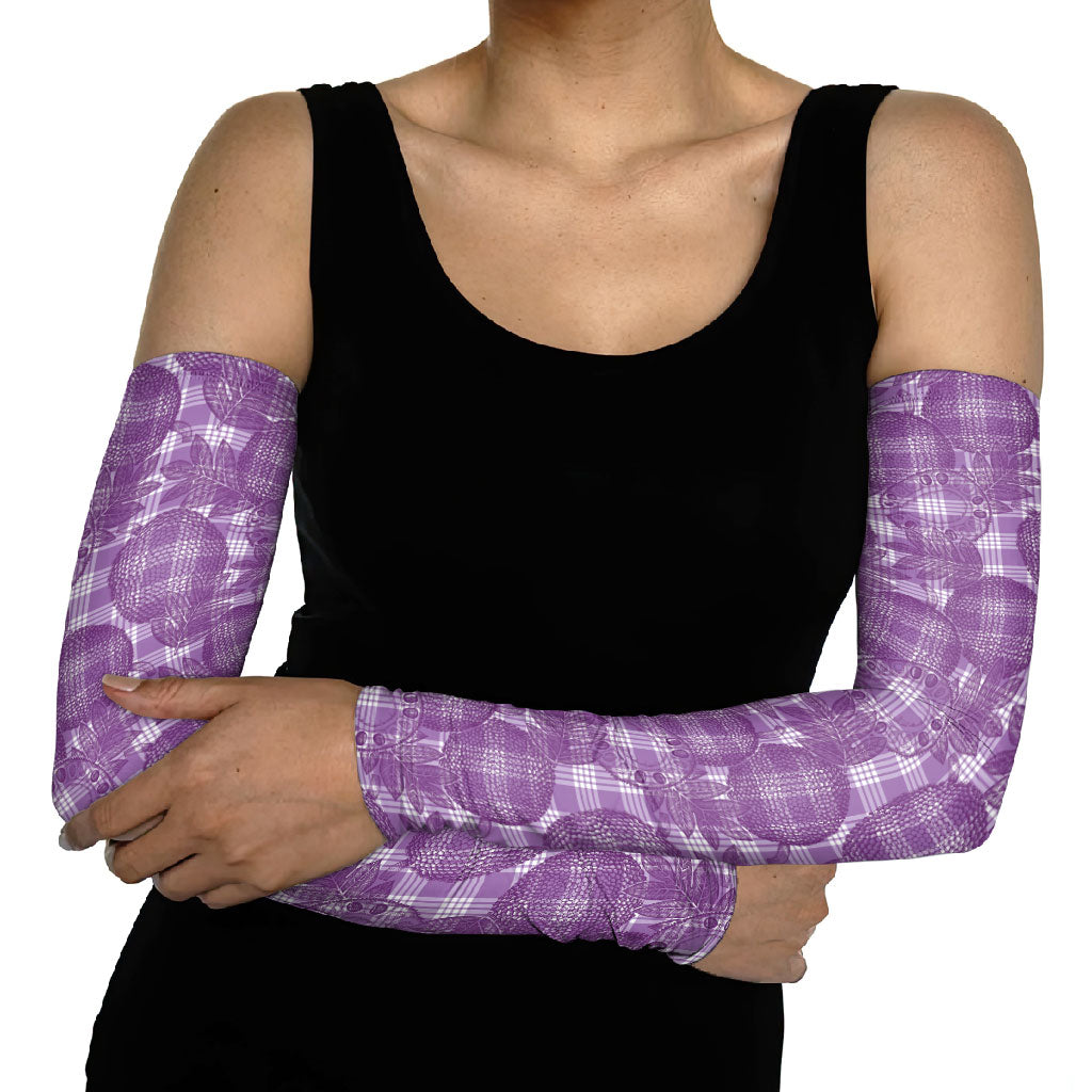 Poni Hawaii Breadfruit Palaka Motifs Arm Sleeves LT14 - Polynesian Pride
