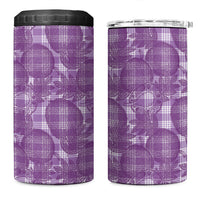 Poni Hawaii Breadfruit Palaka Motifs 4 in 1 Can Cooler Tumbler LT14 One Size: 16 oz Purple - Polynesian Pride