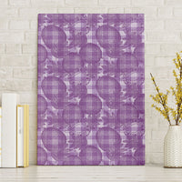 Poni Hawaii Breadfruit Palaka Motifs Canvas Wall Art LT14 Without Frame Purple - Polynesian Pride