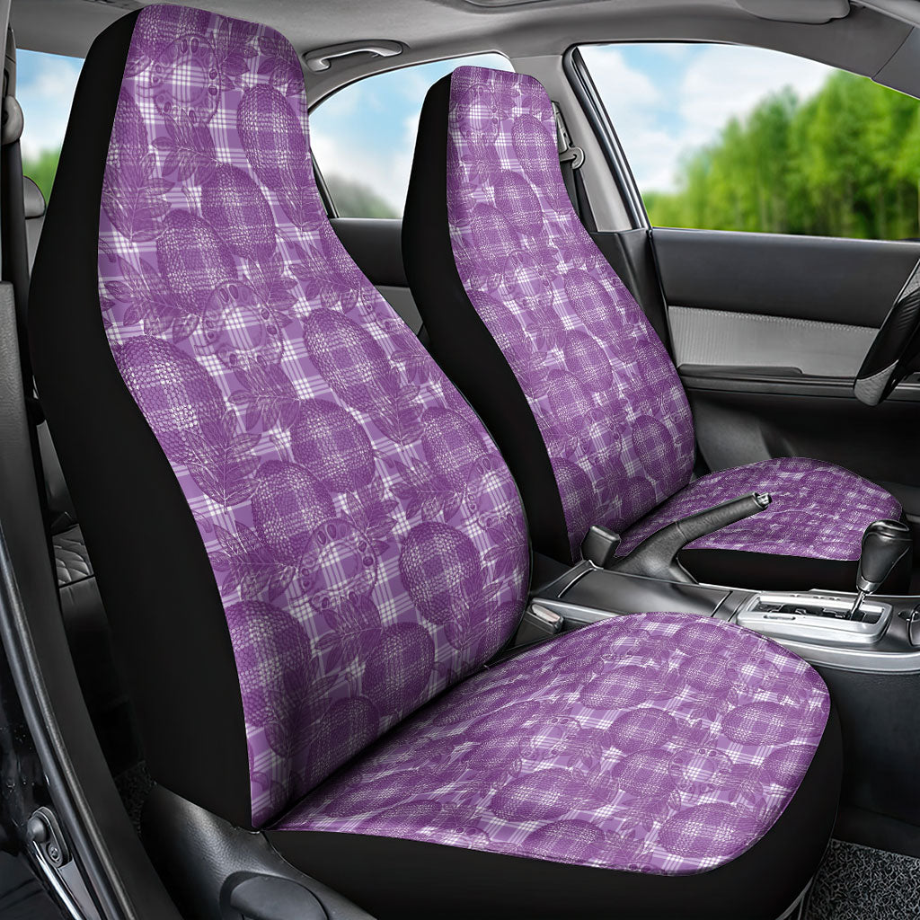 Poni Hawaii Breadfruit Palaka Motifs Car Seat Cover LT14 - Polynesian Pride