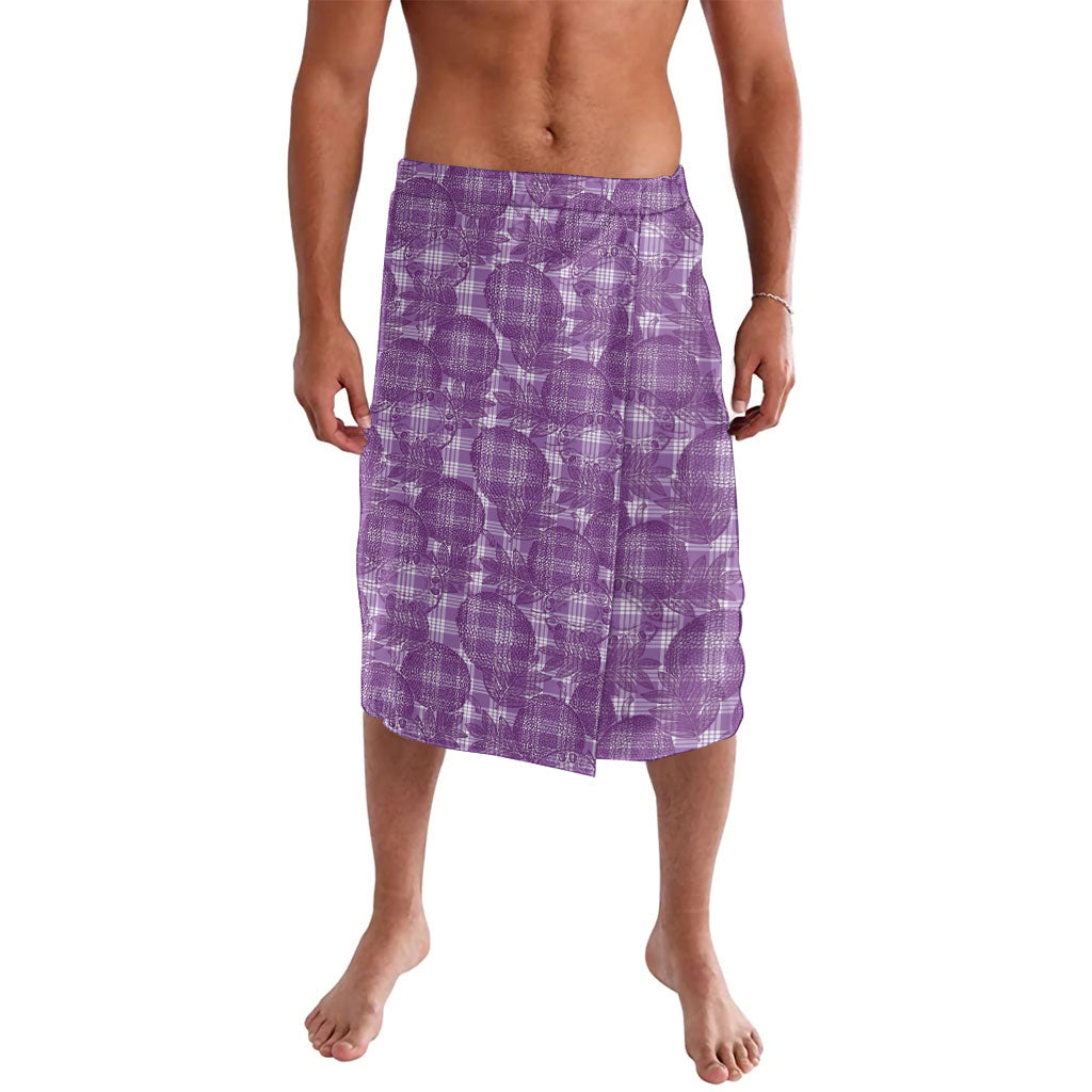 Poni Hawaii Breadfruit Palaka Motifs Lavalava LT14 Purple - Polynesian Pride