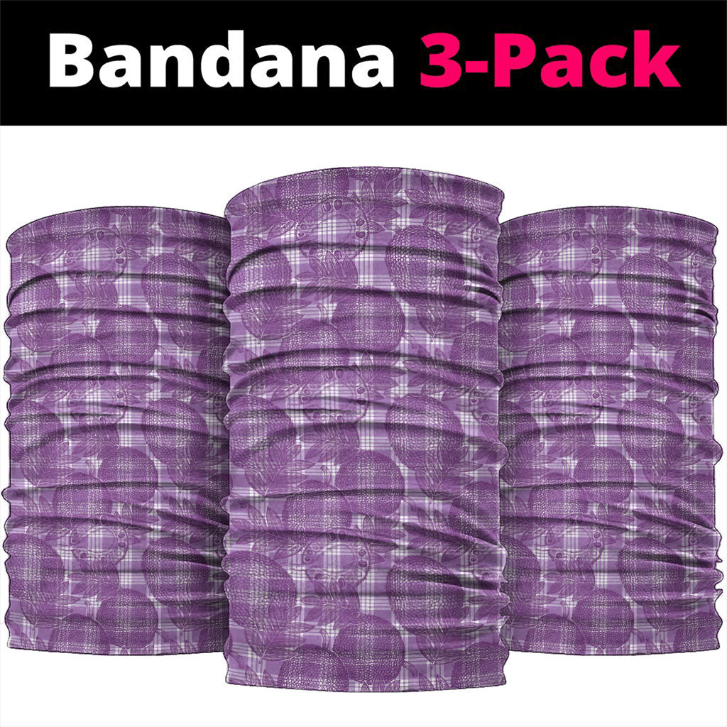 Poni Hawaii Breadfruit Palaka Motifs Neck Gaiter LT14 package One Size: 25*50cm Purple - Polynesian Pride
