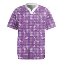Poni Hawaii Breadfruit Palaka Motifs Rugby Jersey LT14 Purple - Polynesian Pride