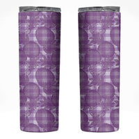 Poni Hawaii Breadfruit Palaka Motifs Skinny Tumbler LT14 Purple - Polynesian Pride