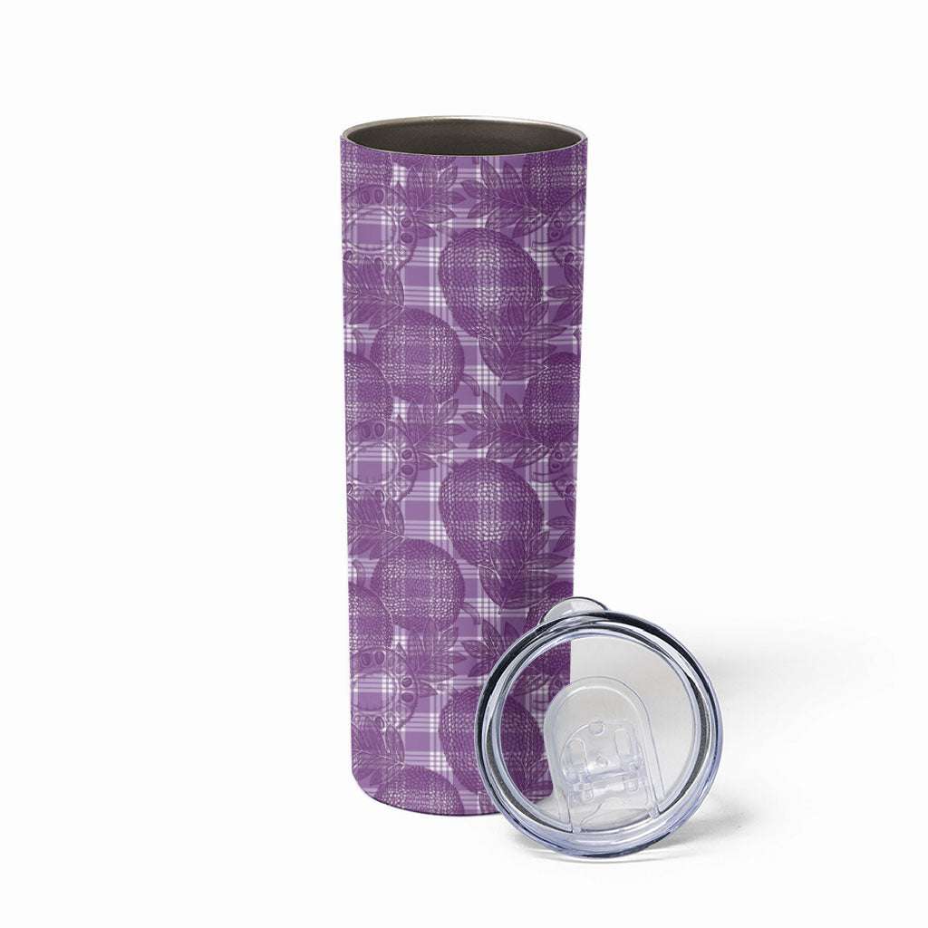 Poni Hawaii Breadfruit Palaka Motifs Skinny Tumbler LT14 - Polynesian Pride