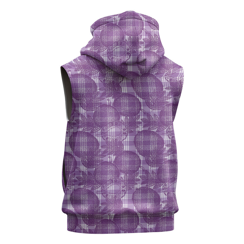 Poni Hawaii Breadfruit Palaka Motifs Sleeveless Hoodie LT14 - Polynesian Pride