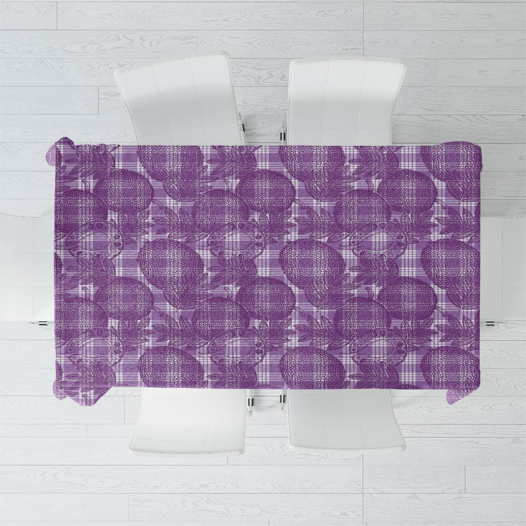 Poni Hawaii Breadfruit Palaka Motifs Tablecloth LT14 Purple - Polynesian Pride