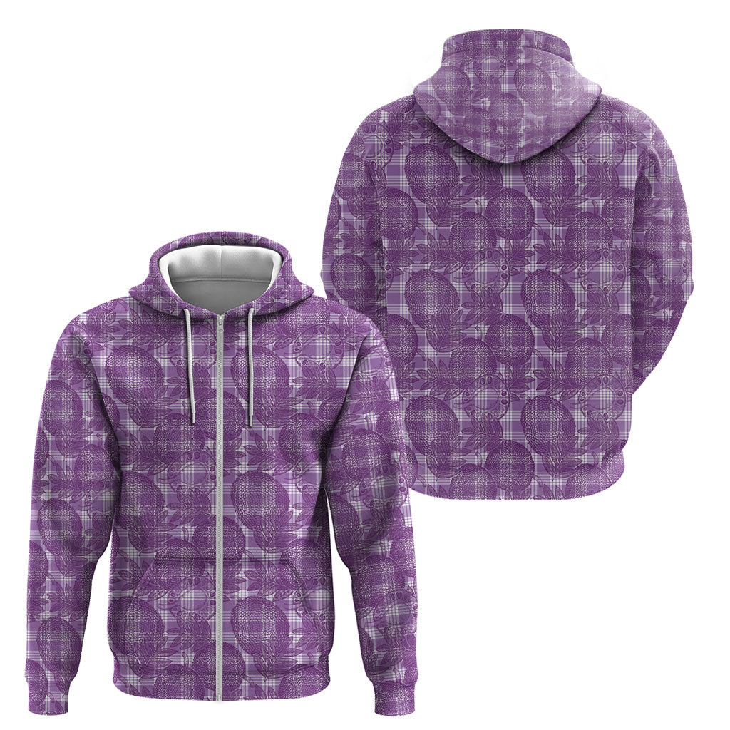 Poni Hawaii Breadfruit Palaka Motifs Zip Hoodie LT14 - Polynesian Pride