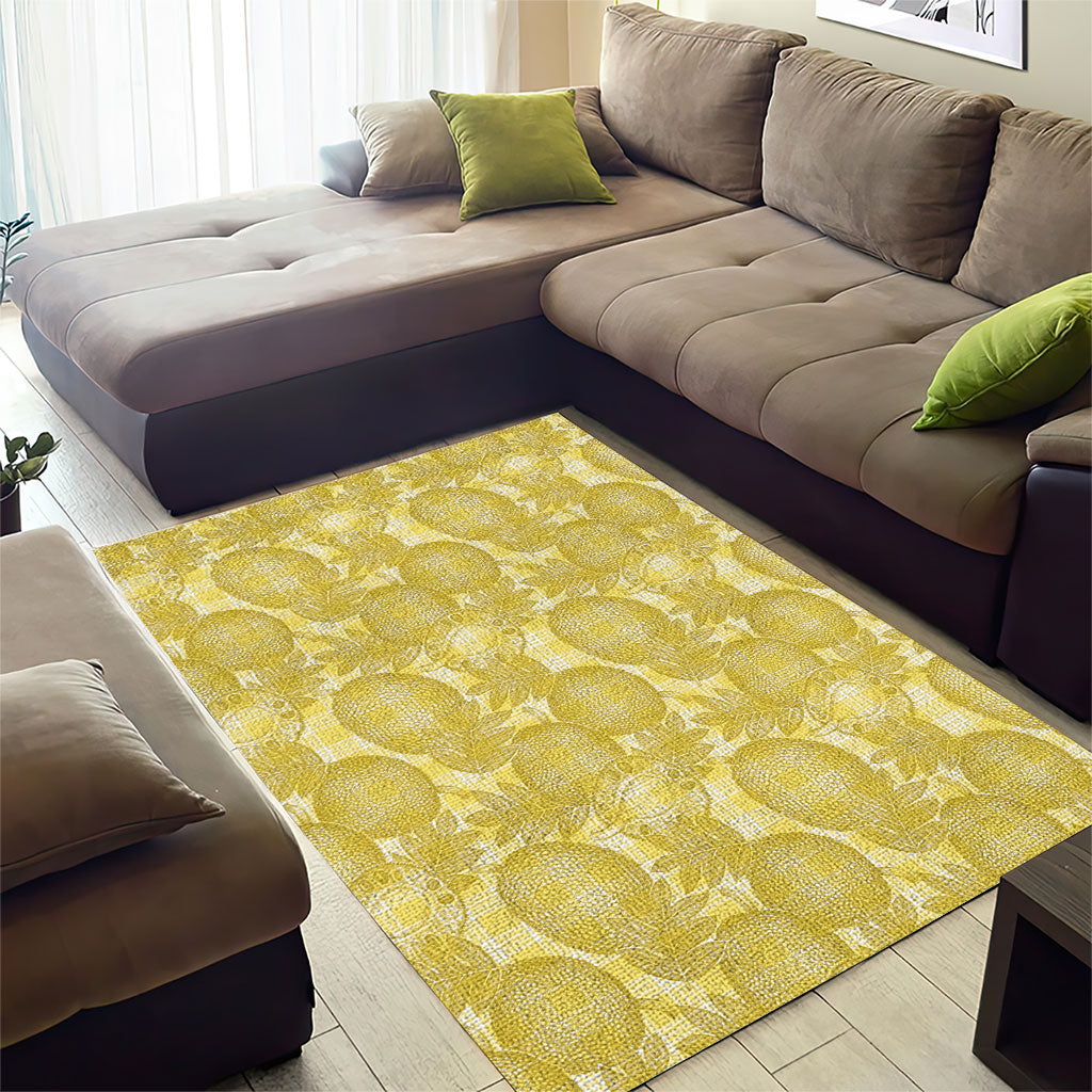 Melemele Hawaii Breadfruit Palaka Motifs Area Rug LT14 - Polynesian Pride