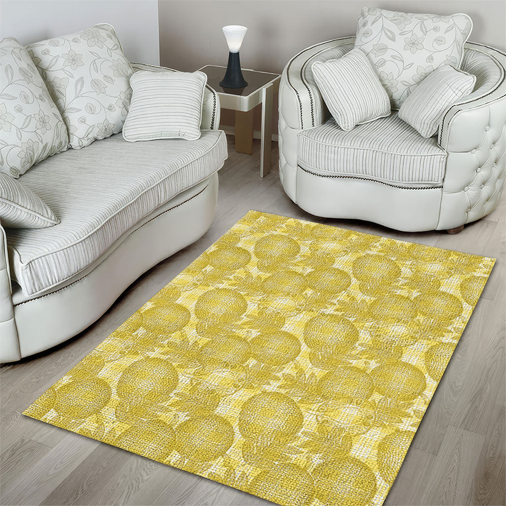 Melemele Hawaii Breadfruit Palaka Motifs Area Rug LT14 - Polynesian Pride