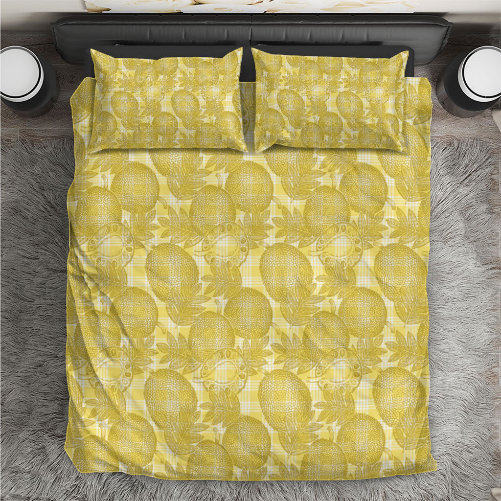 Melemele Hawaii Breadfruit Palaka Motifs Bedding Set LT14 Yellow - Polynesian Pride
