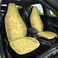 Melemele Hawaii Breadfruit Palaka Motifs Car Seat Cover LT14 One Size Yellow - Polynesian Pride