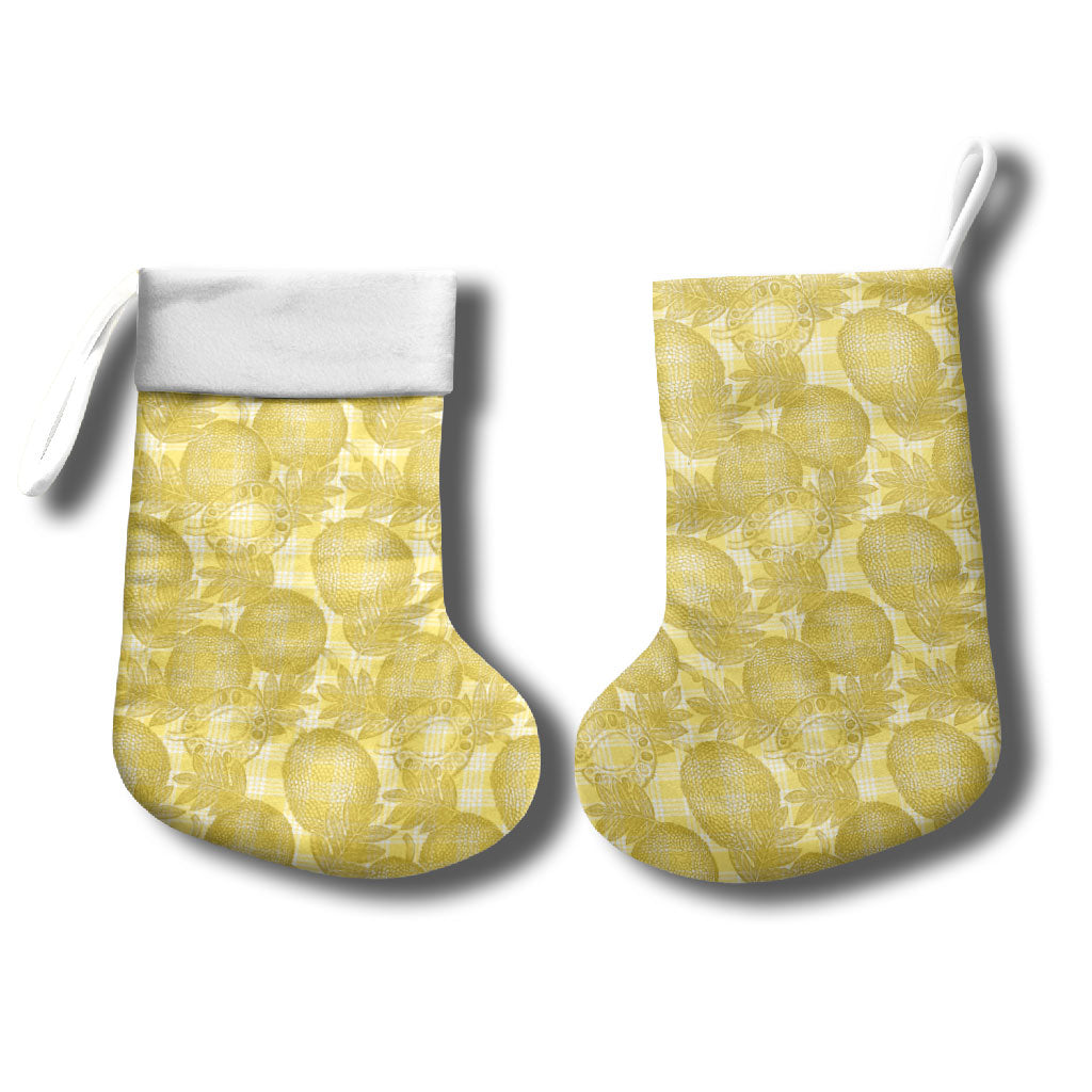 Melemele Hawaii Breadfruit Palaka Motifs Christmas Stocking LT14 - Polynesian Pride